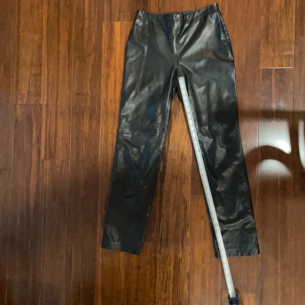 ANN TAYLOR 100% LEATHER PANTS - Picture 1 of 8